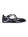 Attico Black Slip On Ballet Flats In Black