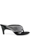 Attico Black Slip On Heels In Black