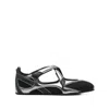 Attico Floor 01 Mesh And Leather Ballerinas Flat