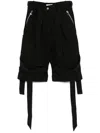 Attico Wide Bermuda Shorts In Black