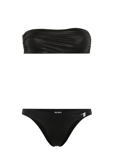 Attico Black Strapless Bikini