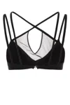 Attico Mesh-panel Criss-cross Bralette Top