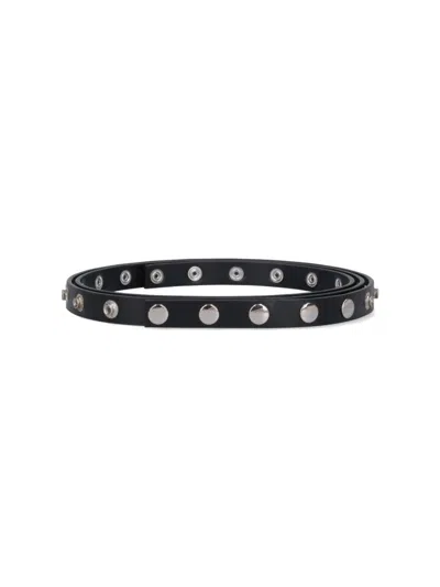 Attico Black" Studded Belt - Black