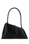 Attico Sunrise Leather Shoulder Bag In Black