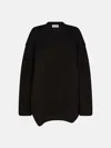 Attico Round-neck And Long-sleeved Sweater In Black