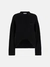 Attico Black Oversize Sweater In Wool And Cashmere Woman In Black