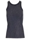 Attico Fitted Midi Dress With Shimmering Embellishments In Black