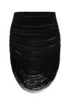 Attico Viscose Blend Miniskirt Elastic Waistband In Multi