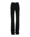Attico Black Washed Stretch Jeans In Multi