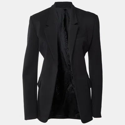 Pre-owned Attico Black Wool Blend Structured Blazer Xs