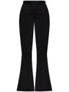 Attico Black Wool Flare Pants In Black