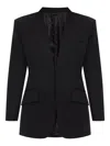 Attico Padded-shoulder Wool Blazer