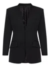 Attico Black Wool Gabardine Jacket The