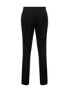 Attico Black Wool Gabardine Slim Tailoring Trousers