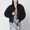 Attico Zip Bomber Jacket In Black