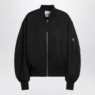 Attico Zip-up Bomber Jacket In Black