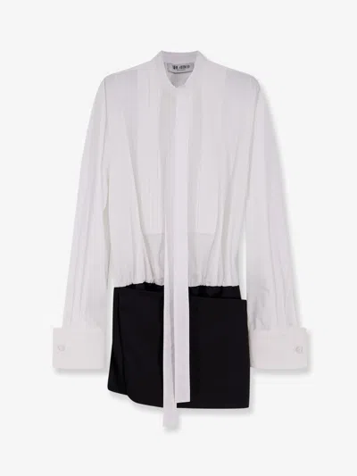 Attico Black/white Mini Dress In Red