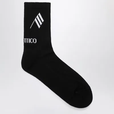 Attico Black/white Socks With Logo