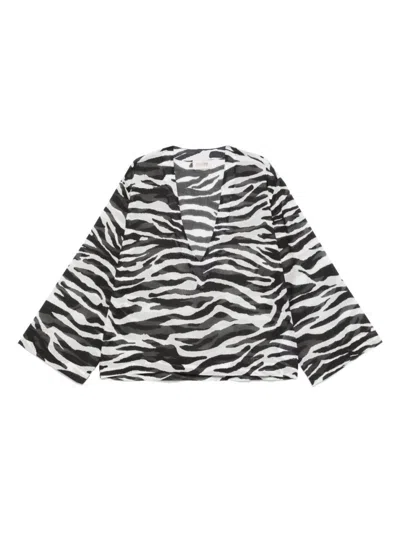 ATTICO BLACKWHITE V-NECK TOP