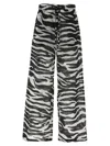 Attico White And Black Long Pant In Black