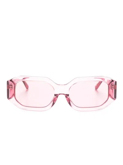 Attico Blake Rectangle-frame Sunglasses In Rosa