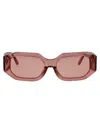 Attico Blake Sunglasses In Peach/silver/peach
