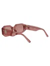 Attico Sunglasses In Rose-pink Acrylic In Peach/silver/peach