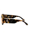 Attico Blake Sunglasses In T-shell/silver/yellow