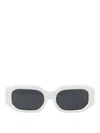 Attico Blake Rectangle-frame Sunglasses In White