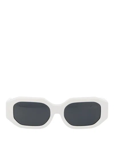 Attico Blake Rectangle-frame Sunglasses In Weiss