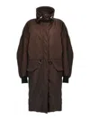 Attico Long Windbreaker In Brown
