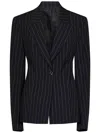 Attico Glen Pinstriped Blazer In 596