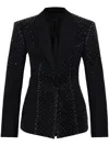 Attico Blazer In Black Wool In Black  