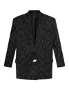 Attico Single-button Wool-blend Blazer In Black