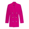 Attico Blazer Fuschia Day Dresses In Pink