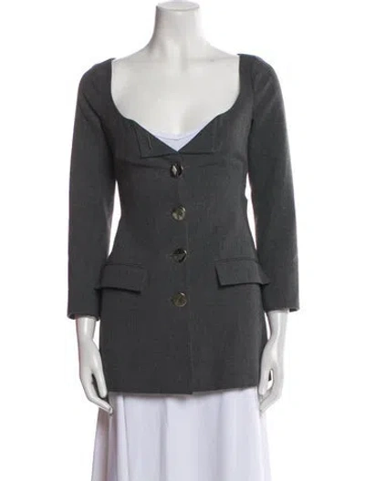 Pre-owned Attico Blazer In Gray