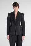 Attico Blazer In Black Wool