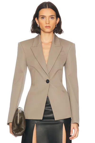 Attico Single-breasted Blazer In Grey