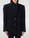 Attico Gabardine Single Breasted Blazer In Black