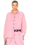 Attico Wide-leg Trousers In Pink