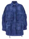 Attico Fern Coats And Trench Coats In Blue