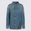 Attico Blue Cotton Shirt In Blue