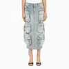Attico Cargo Denim Skirt