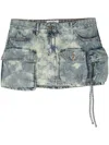Attico Fay Bleach-wash Mini Skirt