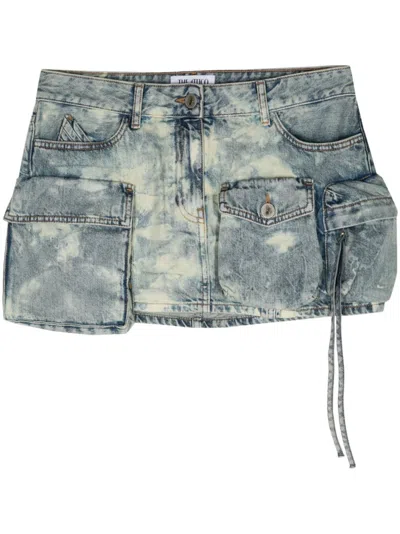 ATTICO BLUE FAY MINI CARGO SKIRT