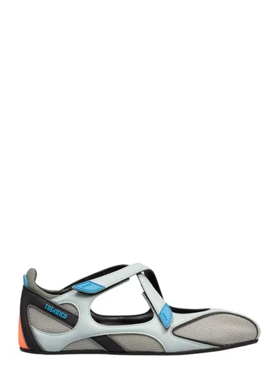 Attico Blue Floor 01 Logo Combination Ballet Flats In Multi