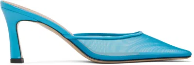 Attico Blue Juno Mules In 840 Bright Light Blu