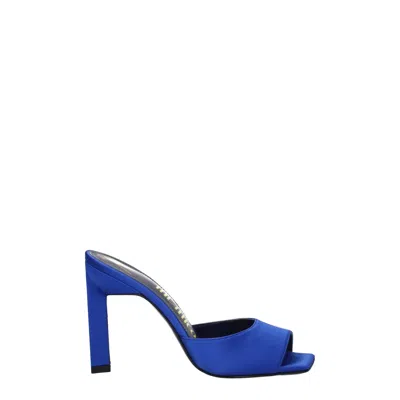 Attico Blue Satin Sandal