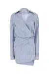 Attico Mini Dress With Stripes And Wrap Design