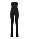Attico Bustier Jersey Jumpsuit In Black
